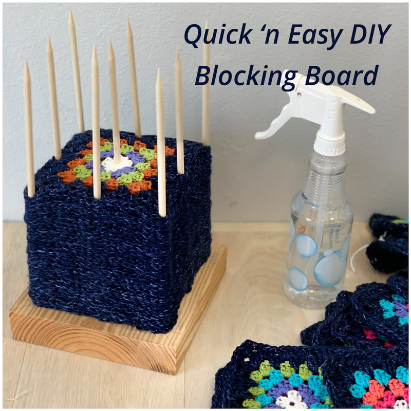 DIY Crochet Blocking Board Tutorial x Block Granny Squares x Wooden Blocking  Board for Crochet 