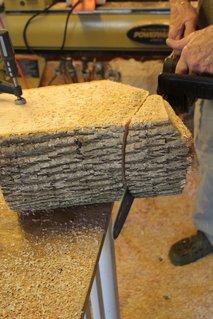 Splitting logs for wood turning blanks