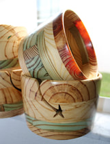 Translucence in Heckathorn Turned Wood Large Yarn Bowls