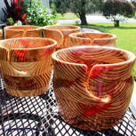 Translucent Qualities in Heckathorn Turned Wood Yarn Bowls