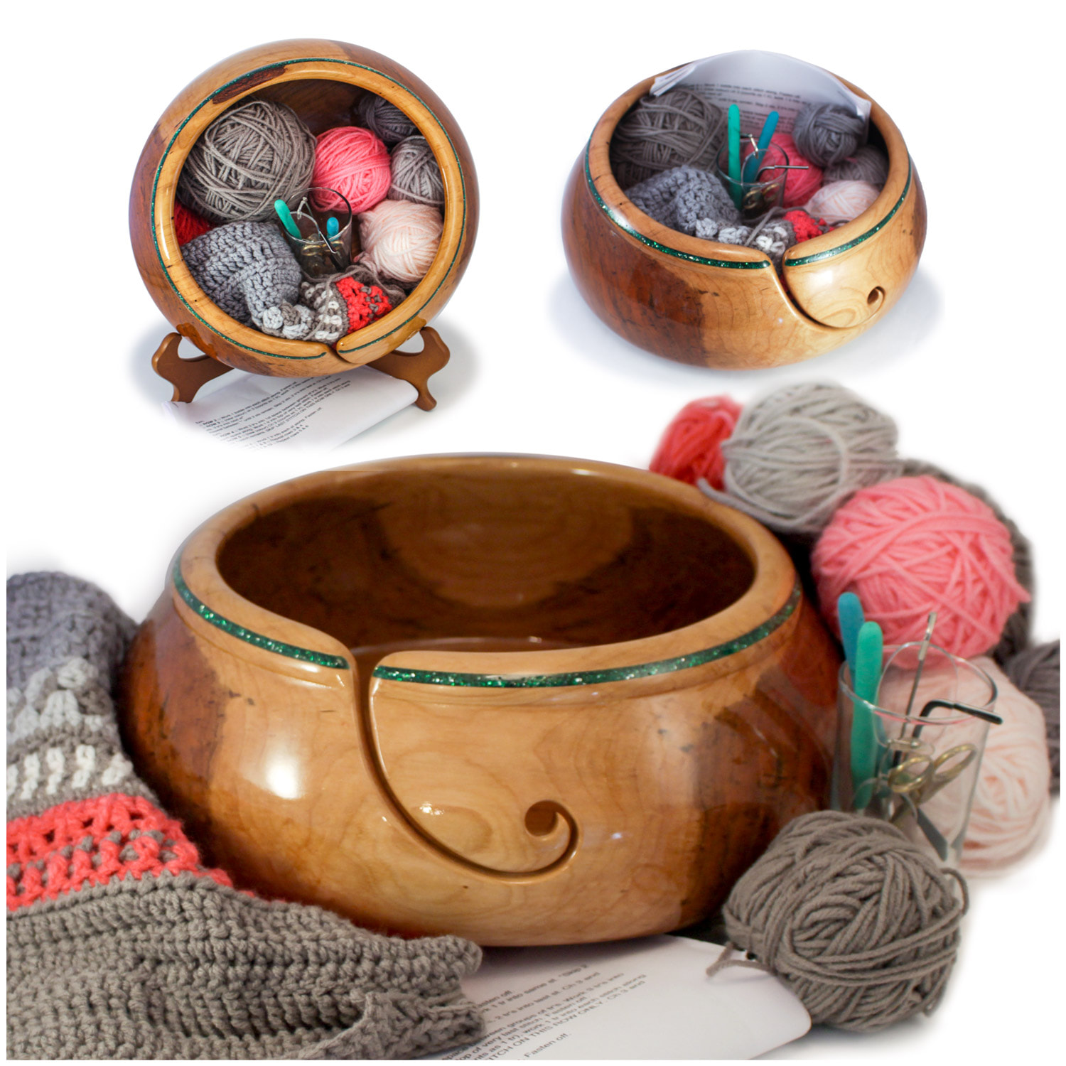 XXXL Yarn Bowl, Pretty, HUGE! For Knitting, Crochet, Yarning