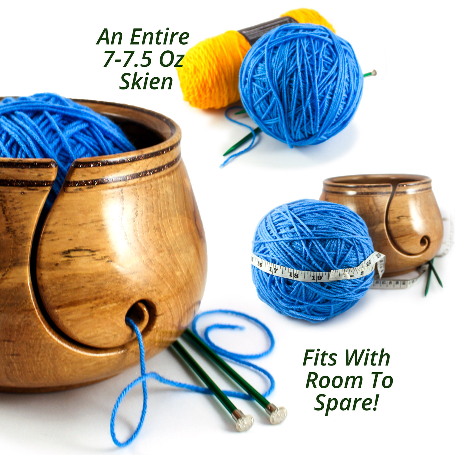 XXL Yarn Bowl, Pecan, Artisan Crafted for Knitting, Crochet, Yarning