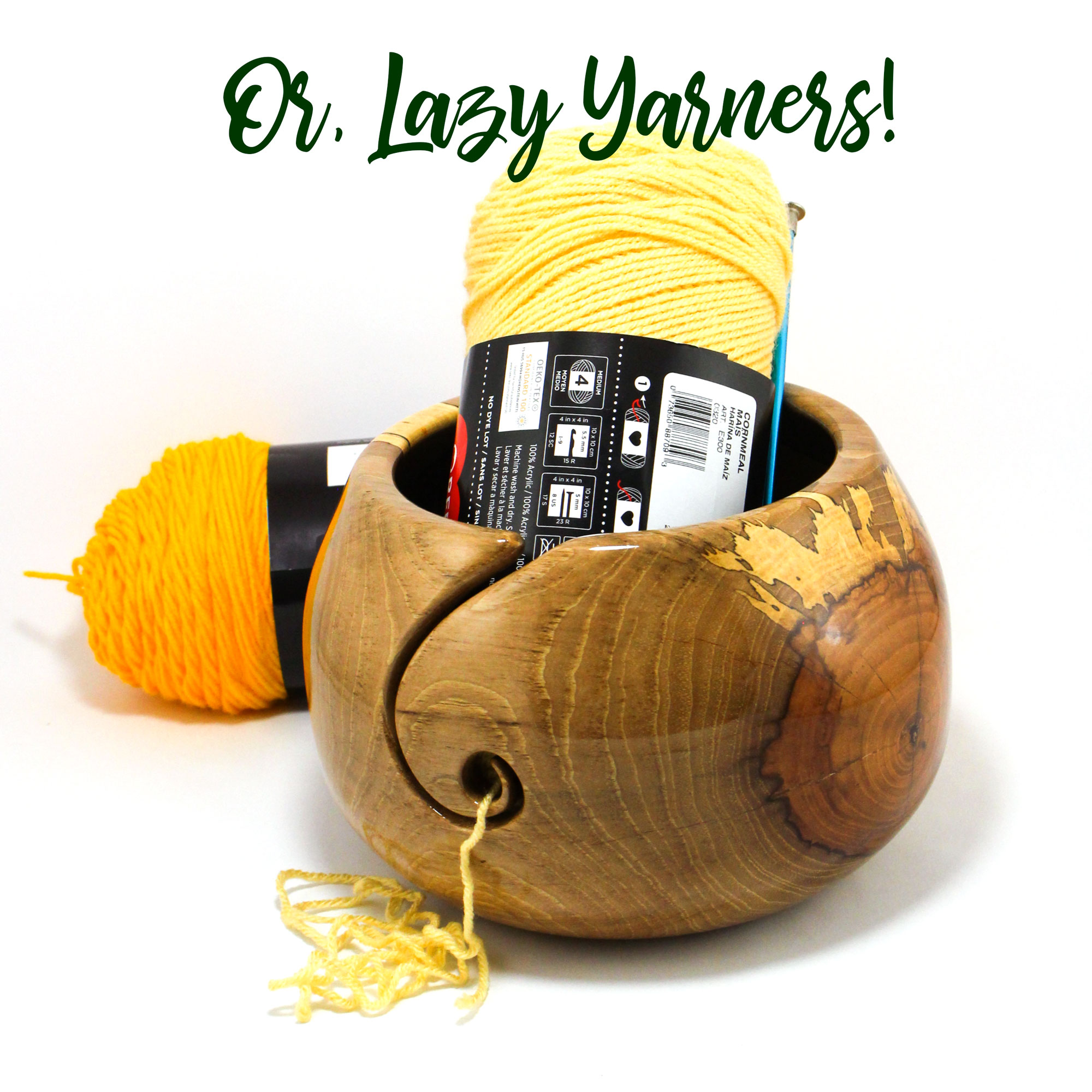 XXL Yarn Bowl, Pecan, Artisan Crafted for Knitting, Crochet, Yarning