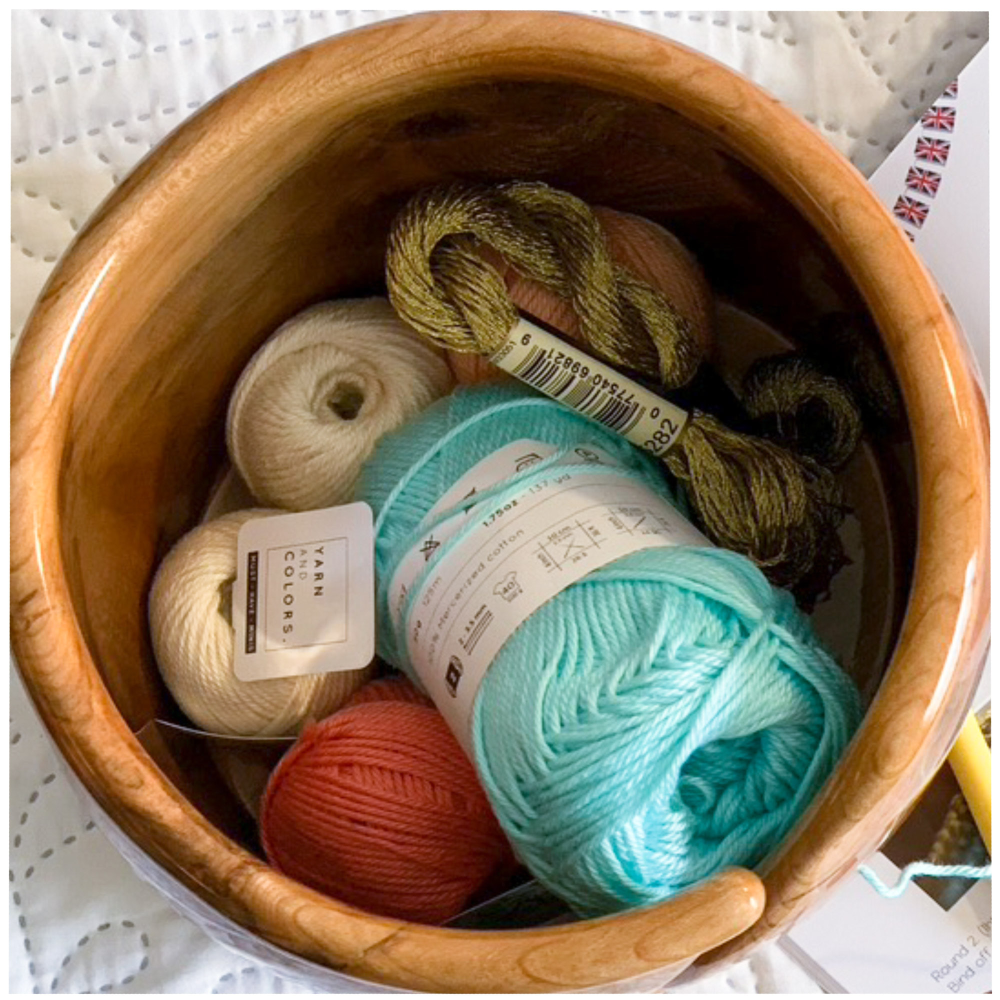 Extra Large Yarn Bowl, Cherry. For Knitting, Fiber Arts. Artist