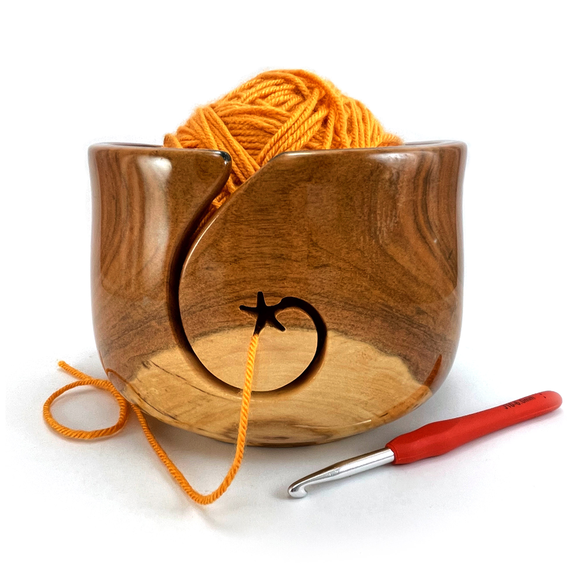 Large Cherry YARN Bowl for Knitting, Crochet, Functional