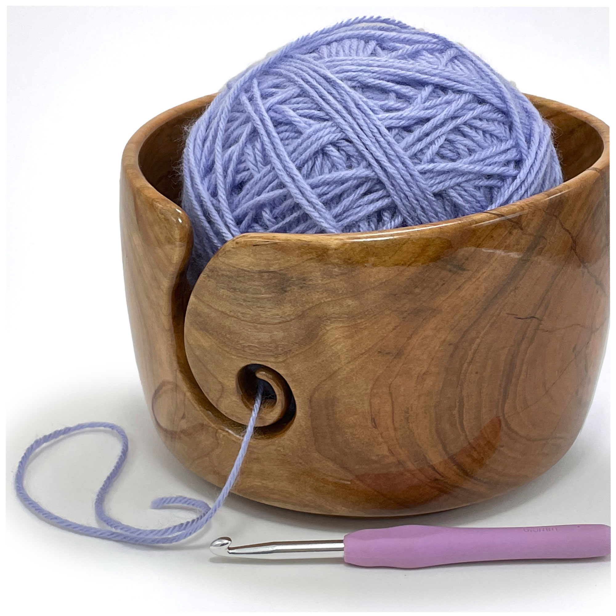 Extra Large Cherry Yarn Bowl with Sparkle Inlay For Knitting, Crochet,  Yarning #700